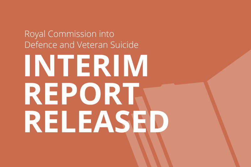 Royal Commission into Defence and Veteran Suicide interim report released